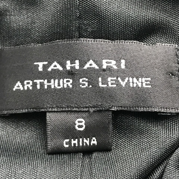 Tahari Black Ruffle-Front Sleeveless Midi Dress Size 8 - Picture 5 of 7